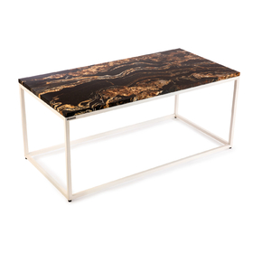 Exkluzivní konferenční stolek Black Fusion, bílá podnož